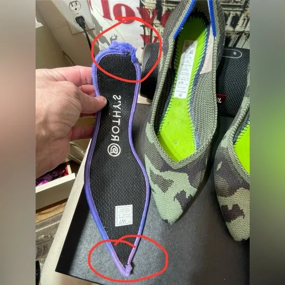 Rothy's The Point in camouflage green, size 7 W‎ - Picture 11 of 11